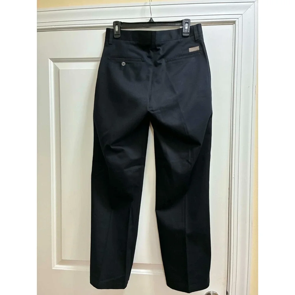 Lee Mens 31x30 Black Performance Dress Pants Flat‎ Front Career Office